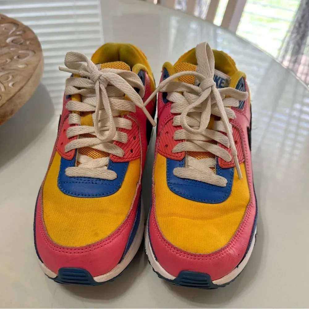 5Y Nike Air Max 90 Colorful Sneakers - Picture 8 of 16